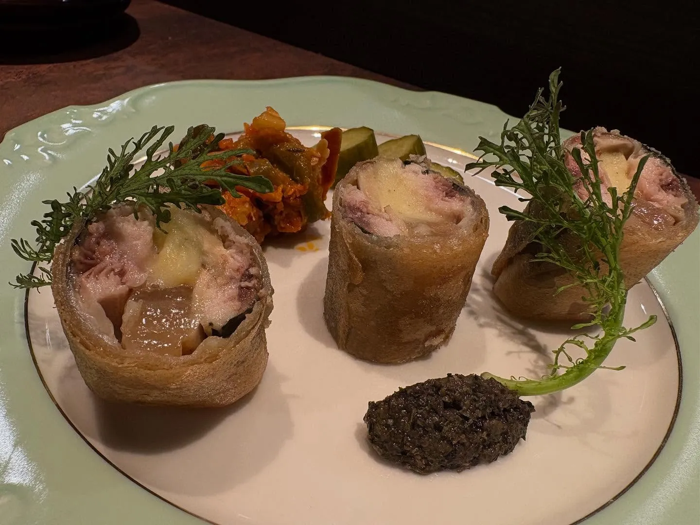 秋刀魚と舞茸のブリック