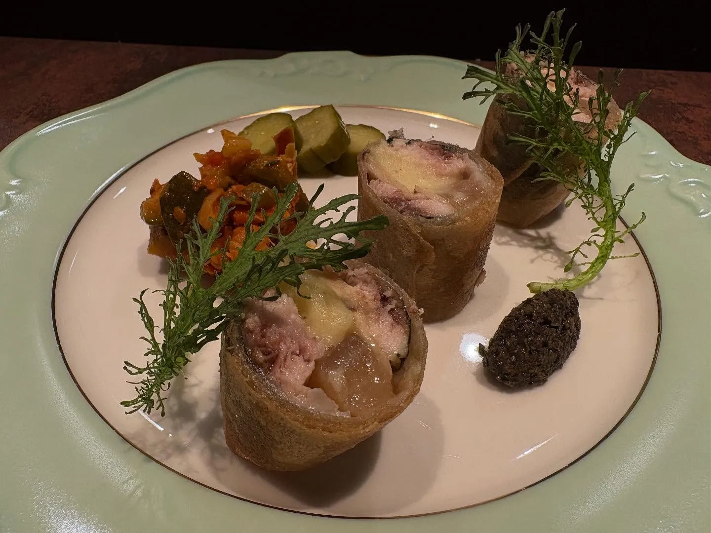 秋刀魚と舞茸のブリック