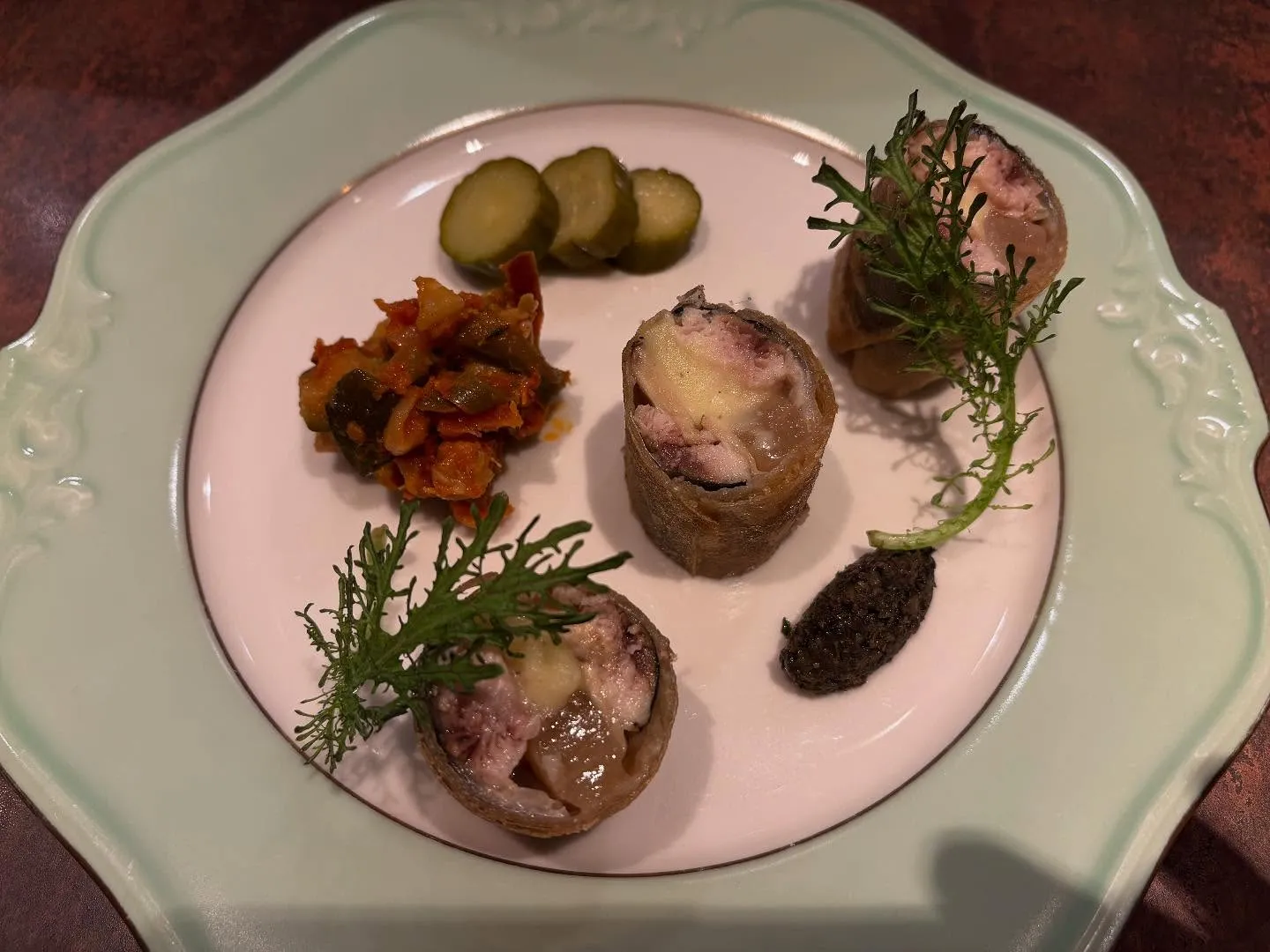 秋刀魚と舞茸のブリック